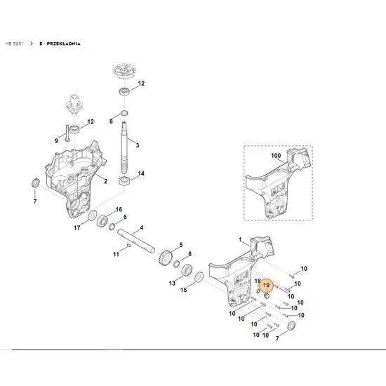 STIHL Glebogryzarka MH445.0 Zatyczka 6170 028 1100